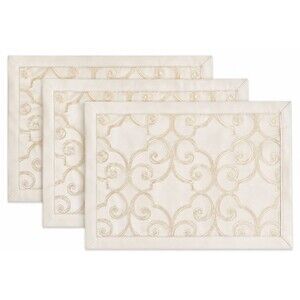 Waterford Sorrelle Placemats Set of 3 Christmas Thanksgiving Luxury 13x19 New